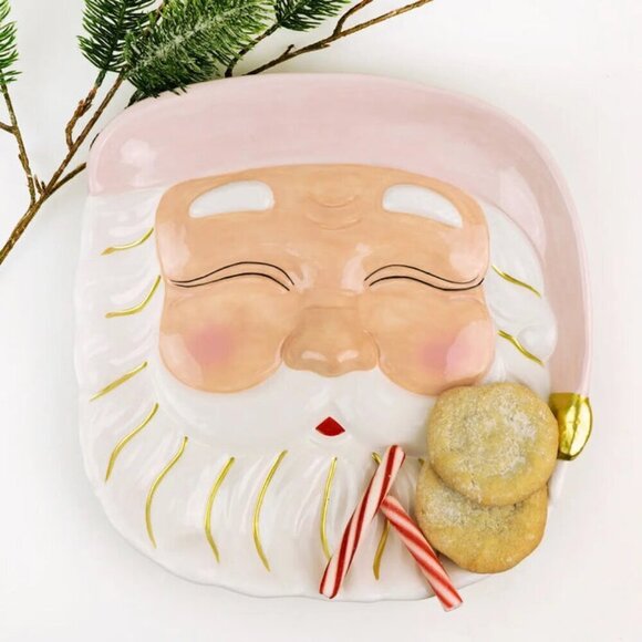 Pink Santa Platter - Picture 1 of 4